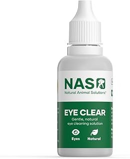 Natural Animal Solutions Dog Eye Drops and Dog Eye Wash. Tear Stain Aid for Dogs, Cats, Horse and Livestocks to Cleanse, L...