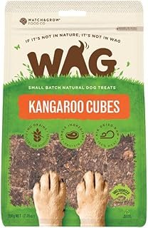 Kangaroo Cubes 200g, Grain Free Hypoallergenic Natural Australian Made Dog Treat Chew, Perfect for Puppies and Seniors