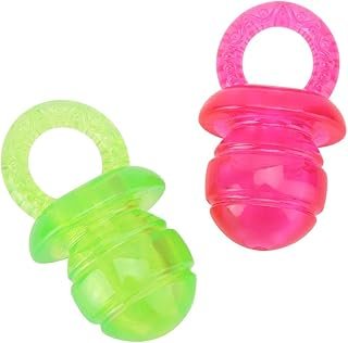 2Pcs Dog Pacifier Chew Toys, Pet Puppy Molar Chewing Training Toys, Bite Resistant Rubber Clean Teeth Tools for Pet Puppy ...